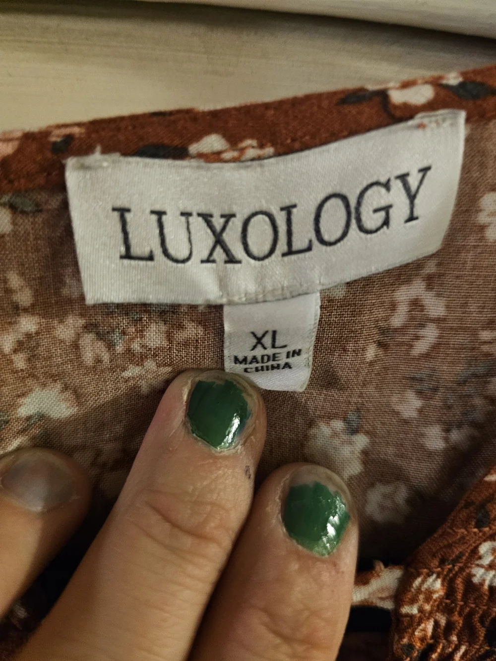 Luxology Rust Floral Smocked-Waist Jumpsuit - Picture 3 of 3